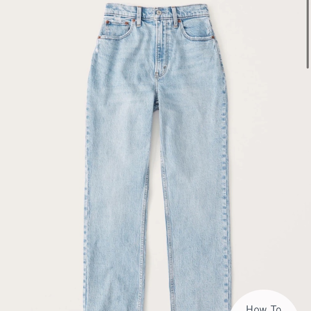 NWT Abercrombie & Fitch Women's Curve Love 90s Ultra High Rise Straight Jeans